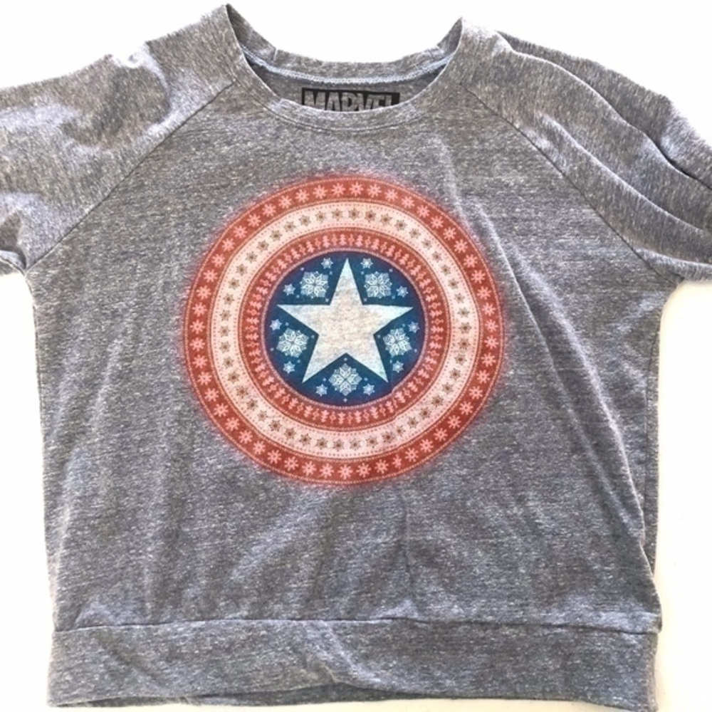 Marvel Captain America Women's Top Small